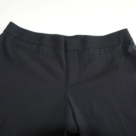 Gap Women's Perfect Trouser Pants Size 8 Black 33" Inseam Tuxedo Stripes Slacks - Picture 2 of 6